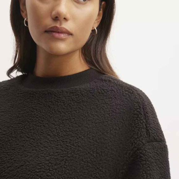 EVERLANE The ReNew Fleece Oversized Crew - Picture 2 of 4